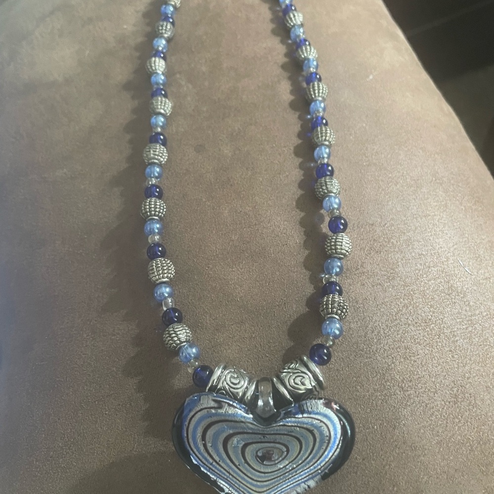 Glass bead necklace